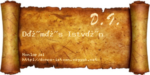 Dömös István névjegykártya